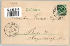26121 W2900 Oldenburg 1896 Lithographie Am Stau Theaater Kirchhofslinde Lamberti Kirche