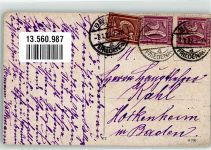 10115 W1000 Friedenau 1922 - Laubachstraße m. Kath. Kirche Inflationsporto 125 Mark