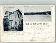 15569 O1255 Woltersdorf b Erkner 1900 - Gasthaus Rieck-Werder Blick auf Schleuße