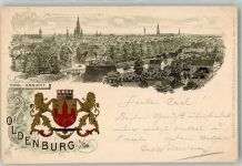 26121 W2900 Oldenburg 1899 Lithographie Wappen