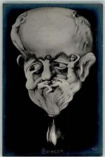 Gesichter Akt Erotik Politiker Brison Verg E.L.D. Metamorphose Fotomontage AK