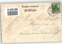07973 O6601 Greiz-Kurtschau 1902 Gebrauchsspuren Lithographie Schule Gasthaus Kurtschau Gartenwirtschaft Heinrichsgrund