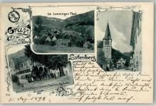 73252 W7311 Gutenberg , Württ 1898 - Gasthaus zum Löwen Im Lenninger Tal