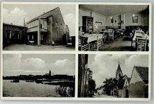 06317 O4251 Aseleben Foto AK Gasthaus Kindler Gastraum Kachelofen Am Süßen See Dorfstraße