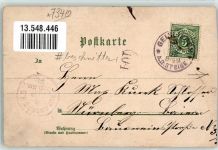73312 W7340 Geislingen an der Steige 1898 Gebrauchsspuren Lithographie Altenstadt Baumwollspinnerei beschnitten