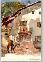 39043 Klausen Chiusa Lithographie sign. Schmohl, P. Gasthaus