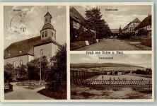 37589 W3355 Echte - Dorfkirche Dorfstraße Schwimmbad