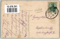 54492 W5564 Zeltingen 1915 - Kurfürstenstrasse Bahnpost Triebis-Bullay Zug 17