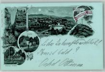 93444 W8493 Kötzting Lithographie / Mondschein Adelskorrespondenz Die Rauchröhren Schareben Hohenbogen Diensthütte