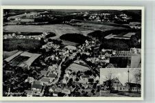 91126 W8540 Wolkersdorf , Mittelfr - Fliegeraufnahme Gasthaus-Metzgerei Drexler Maibaum