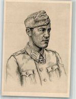 Friedrich Carl sign O. Graf Ritterkreuzträger Künstlerkarte