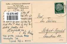 65439 W6093 Flörsheim am Main Foto AK Gasthaus-Cafe Schützenhof Gastraum