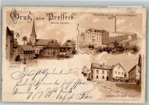 95355 W8678 Presseck 1898 BOAKC Lithographie Marktplatz Mechanische Schuhfabrik Gasthaus Zur Post