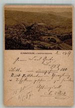 O6825 Schwarzburg Gebrauchsspuren Scan genau beachten! Lithographie Vorläufer 1887 BOAKC