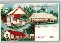 Jaluit Verlag d. Deutschen Kolonialhauses Nr. 10 Lithographie Kolonien Schutzgebiete in der Südsee 1898 BOAKC
