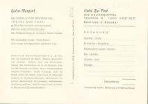 25541 W2212 Brunsbüttel KEINE AK Hotel zur Post Innen-und Aussenansicht Klappkarte