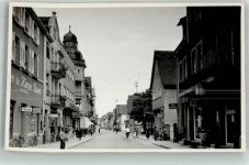 76571 W7560 Gaggenau Privatfoto AK Ortsstrasse Friseurgeschäft Schuhhandlung Ort handschriftlich