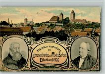 04838 O7280 Eilenburg 1906 BOAKC Hauptversammlung d. Lehrerverbandes der Privinz Sachsen 1906 Portraits Martin Rinckart und Franz Abt