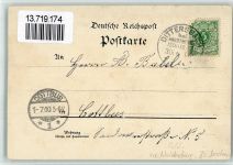 Dittersbach 1900 BOAKC Bau und Sparverein Bergmann Geschäft ev. kath. Schule Lithographie
