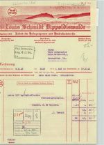01744 O8230 Dippoldiswalde Briefkopf Rechnung von 1942 Louis Schmidt Haferpräparate Hülsenfruchtmehle