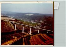 56333 W5406 Winningen , Mosel KEINE AK Fliegeraufnahme Autobahnbrücke 1976