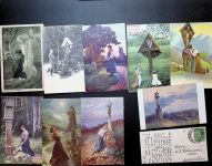 Lot mit 21 AK Flurkreuz / Marterl Posten 21 bis 100 AK