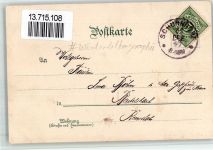 73614 W7060 Schorndorf , Württ 1897 BOAKC Winterlithographie Marktplatz Schlittschuhbahn Feuersee Ev. Stadtkirche