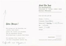 25541 W2212 Brunsbüttel KEINE AK Hotel zur Post Kegelbahn Innen-und Aussenansicht Klappkarte