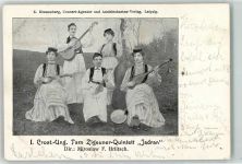 Musikgruppe Tam Zigeuenr Quintett Jadran Kroat.-Ung. Zigeuner 1904 Gebrauchsspuren