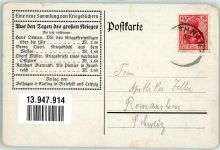 Um Feind Soldat Pferd Künstlerkarte Werbung Kriegsbücher Hohlwein, L. Gebrauchsspuren