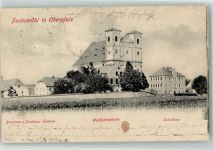 95689 W8591 Fuchsmühl 1904 - Wallfahrtskirche Schulhaus Brauerei Gasthaus Lindner