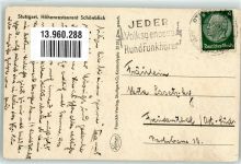 W7000 Stuttgart Weissenhofsiedlung Höhenrestaurant Schönblick Bauhaus 1936 Künstlerkarte