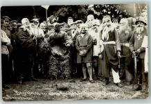39291 O3271 Altengrabow 1928 Privatfoto AK Gruppenaufnahme Schauspielszene Begräbniss der alten Knochen