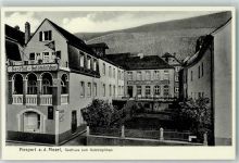 54498 W5555 Piesport - Gasthaus zum Goldtröpfchen Emailleschild D.K.V Kanu Station