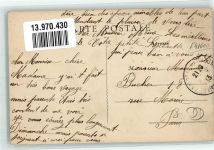 41600 Vouzon 1913 - Place et Rue de la Poste Briefmarken Bildseite
