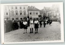 Holice Holitz Privatfoto AK Festzug Ort handschriftlich