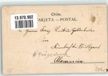 Santiago Prägedruck Prägedruck Briefmarken auf AK