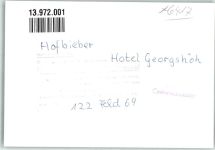 36145 W6417 Hofbieber - Hotel Georgshöhe Barraum Ort handschriftlich