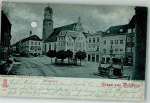 82362 W8120 Weilheim i. OB 1898 - Hauptplatz Mondschein