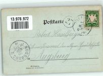 82362 W8120 Weilheim i. OB 1898 - Hauptplatz Mondschein