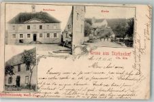 68480 Durlinsdorf 1902 Gebrauchsspuren Kirche Schulhaus Handlung