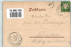 83727 W8162 Neuhaus b Schliersee 1899 Gebrauchsspuren Hotel Adelskorrespondenz beschnitten