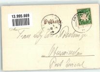92224 W8450 Amberg , Oberpf 1899 Lithographie Kirche Adelskorrespondenz