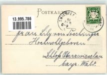 85567 W8018 Grafing b. München 1900 Gebrauchsspuren Schloss ElkhofenAdelskorrespondenz