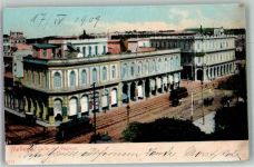 Havanna La Habana 1909 Foto AK Straßenbahn Straße Calle de Neptuno