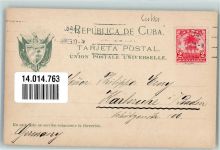 Havanna La Habana 1909 Foto AK Straßenbahn Straße Calle de Neptuno