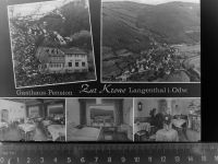 64757 W6932 Langenthal , Odenw GLASNEGATIV Gasthaus -Pension zur Krone