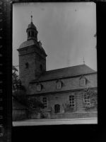 25451 W2085 Quickborn , Kr Pinneberg GLASNEGATIV Kirche