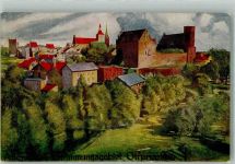 Allenstein Olsztyn Lithographie / Künstlerkarte Abstimmungsgebiet Ostpreußen