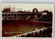 Blackpool Foto AK Schwimmbad Eröffnung